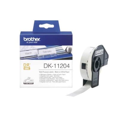 Brother DK11204 etiketter - 400 stk - 17 x 54mm - original