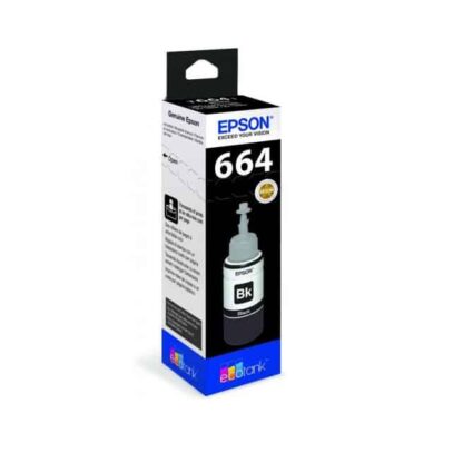 Epson T6641 sort blækrefill 70ml - C13T664140 - original