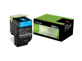 Lexmark 802SC cyan toner 2.000 sider - 80C2SC0 - original