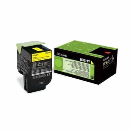 Lexmark 802SY gul toner 2.000 sider - 80C2SY0 - original