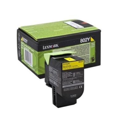 Lexmark 802Y gul toner 1.000 sider - 80C20Y0 - original
