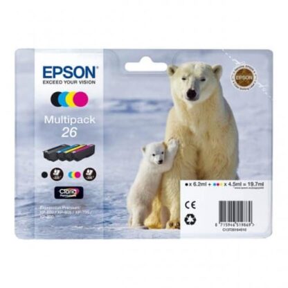 Multi pack! Epson 26 BK-C-M-Y blækpatron 19