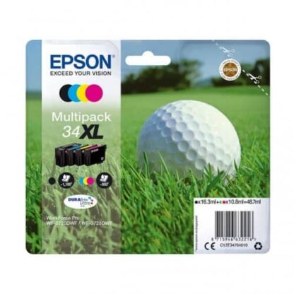 Multi pack! Epson 34XL BK-C-M-Y blækpatron 48