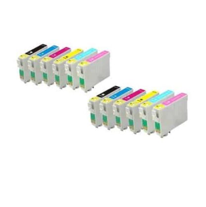 Rabat sæt! Epson T0791 - T0796 - 2 x 6 farver BK-C-M-Y - LC-lm - Uoriginal