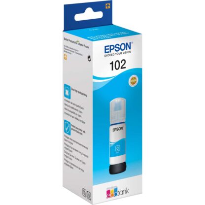 Epson 102 cyan blækrefill 70 ml |C13T03R240| original