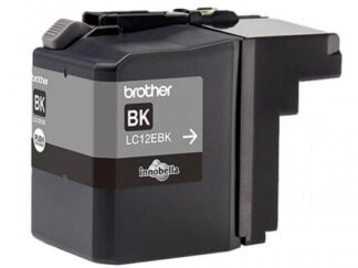 Brother LC12EBK sort blækpatron 2400 sider original - LC12EBK