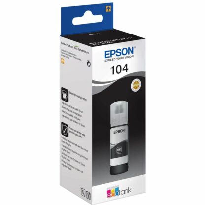 Epson 104 sort blækrefill 70 ml original - C13T00P140