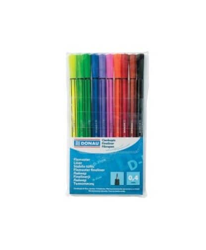 Fineliner D-fine 0,4 mm. Set med 10 färgr