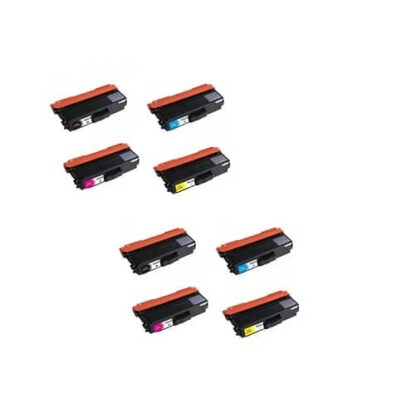 Rabattpaket! Brother TN321 - 2 x 4 färg BK-C-M-Y - Kompatibel - TN321 - 12.000 sidor