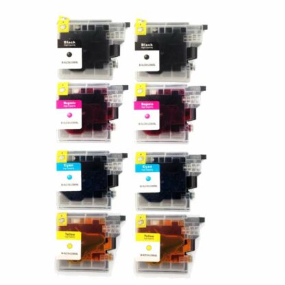 Rabattpaket! Brother LC985 - 2 x 4 färg BK-C-M-Y - Kompatibel - LC985 - 98 ml
