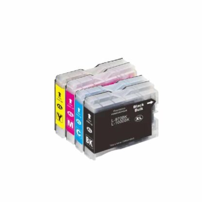 Rabattpaket! Brother LC1000 - 4 färg BK-C-M-Y - Kompatibel - LC1000 - 82 ml