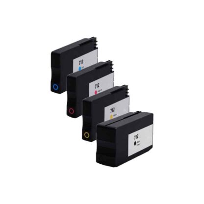 Rabattpaket! HP 712 4 färg BK-C-M-Y - Kompatibel- 712XL - 125 ml
