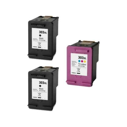 Rabattpaket! HP 303XL – 2 x svart 1 x färg – Kompatibel – HP 303 XL – 34 ml