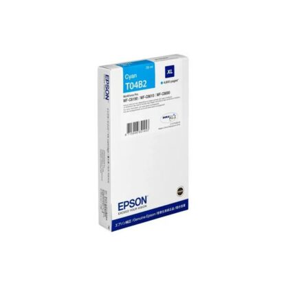 Epson  T04B2 cyan blækpatron 4.600 sidor - original C13T04B240