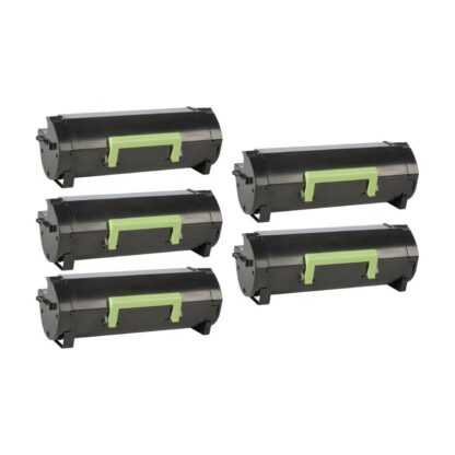 Rabattsats! Lexmark 51B2H00 - 5 st svart toner 75.000 sidor - kompatibel 5 färger