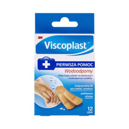 Vattentäta plåster VISCOPLAST, färgmix, 12 st., 1 st.